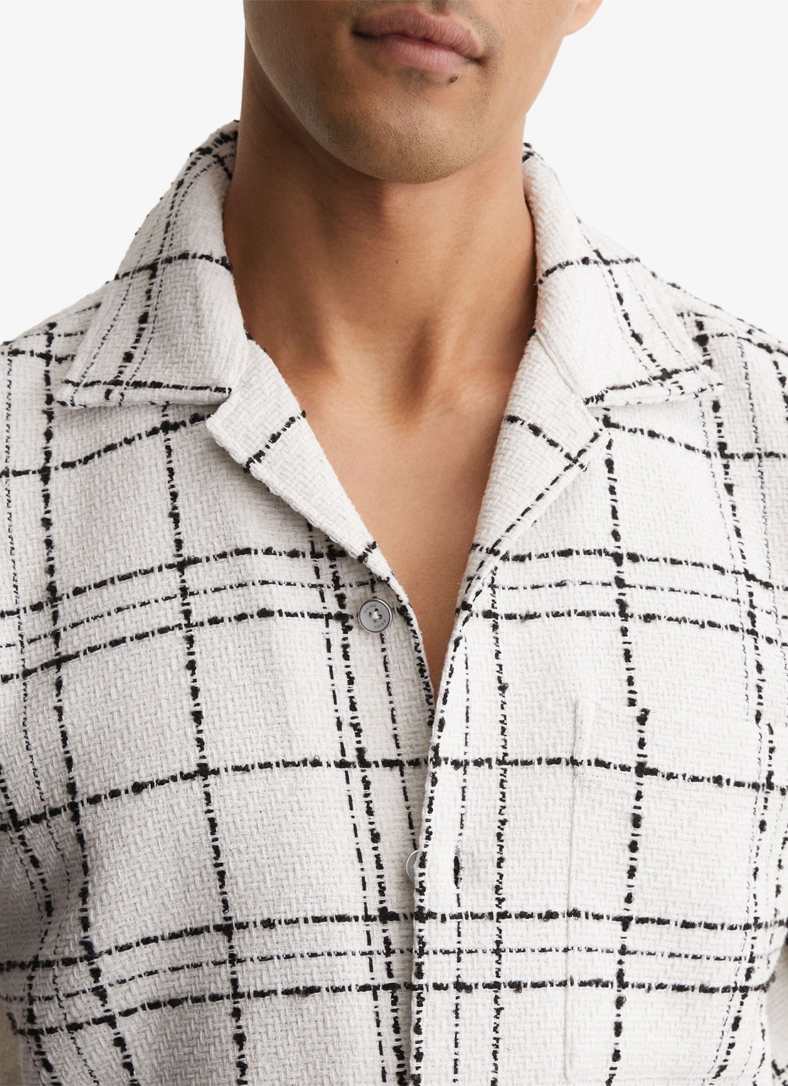 Reiss Moran regular fit overhemd met ruitdessin - detail 3 wit
