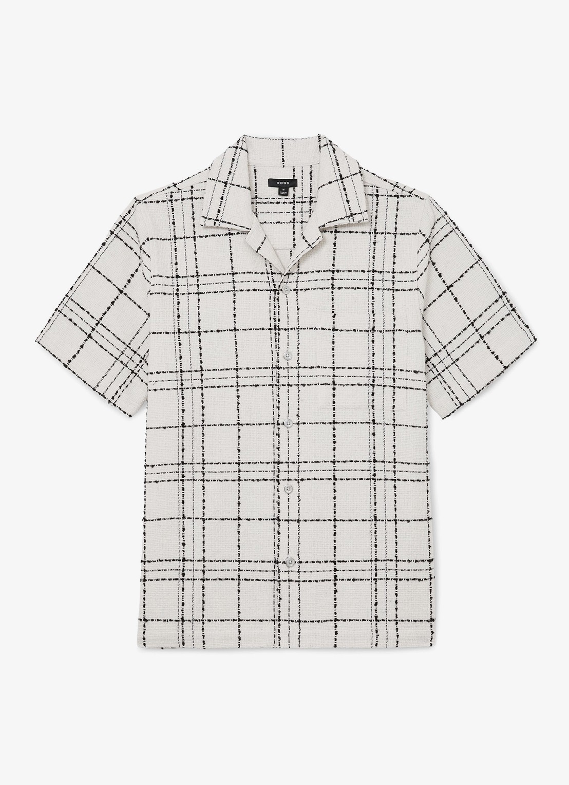 Reiss Moran regular fit overhemd met ruitdessin - voorkant 5 wit
