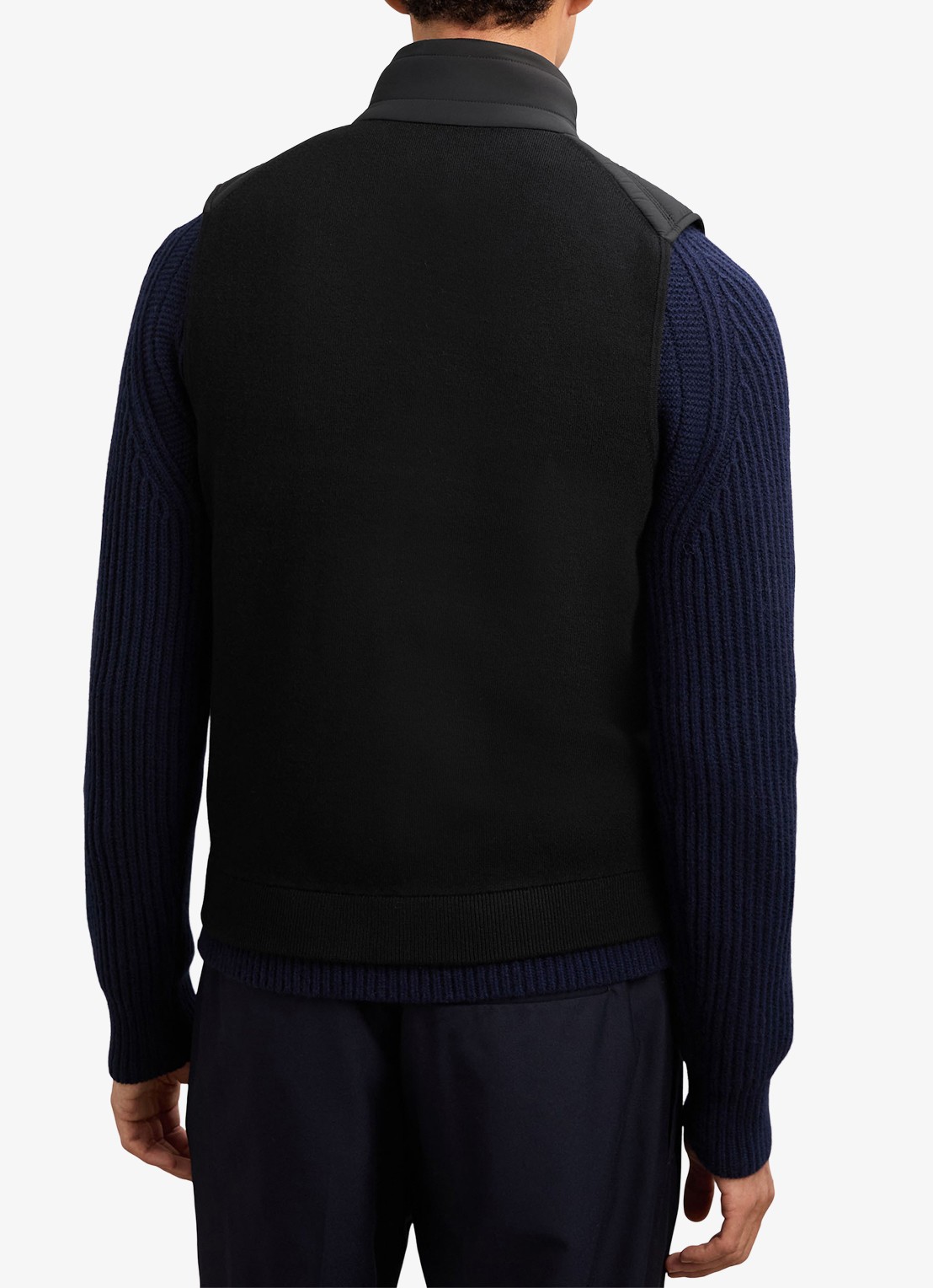 Reiss Newford bodywarmer met steekzakken - achterkant 3 black / zwart