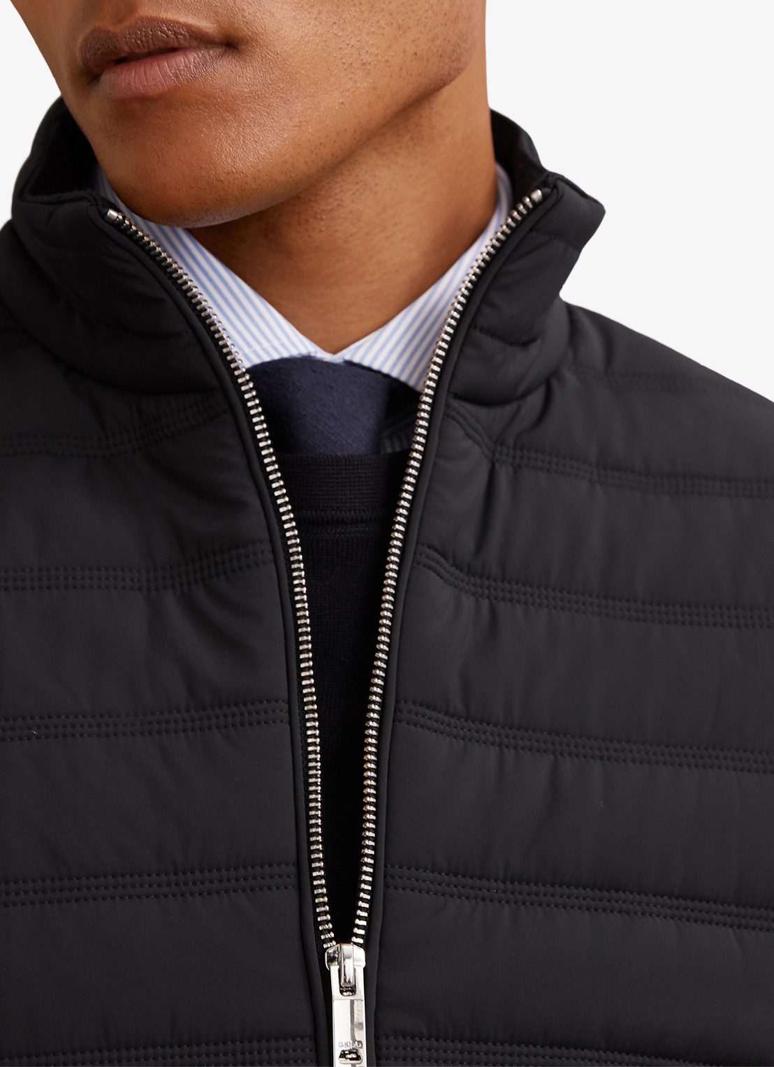 Reiss Newford bodywarmer met steekzakken - detail 3 navy / blauw