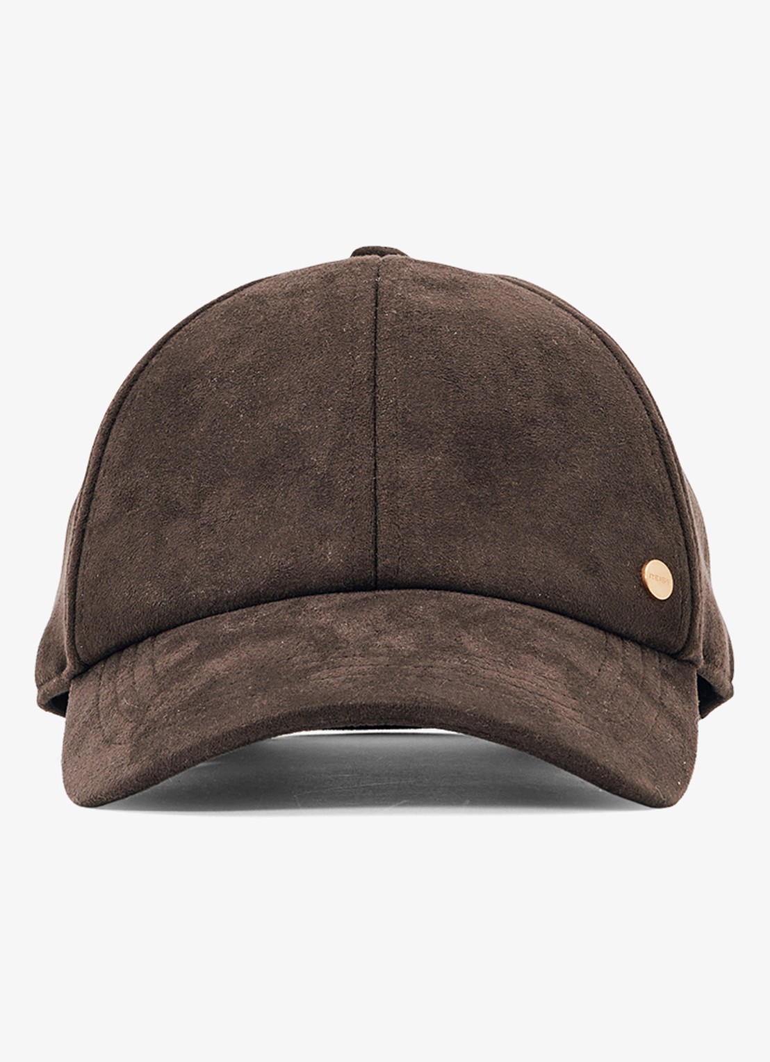 Reiss Nicky pet met logo - voorkant 3 donkerbruin