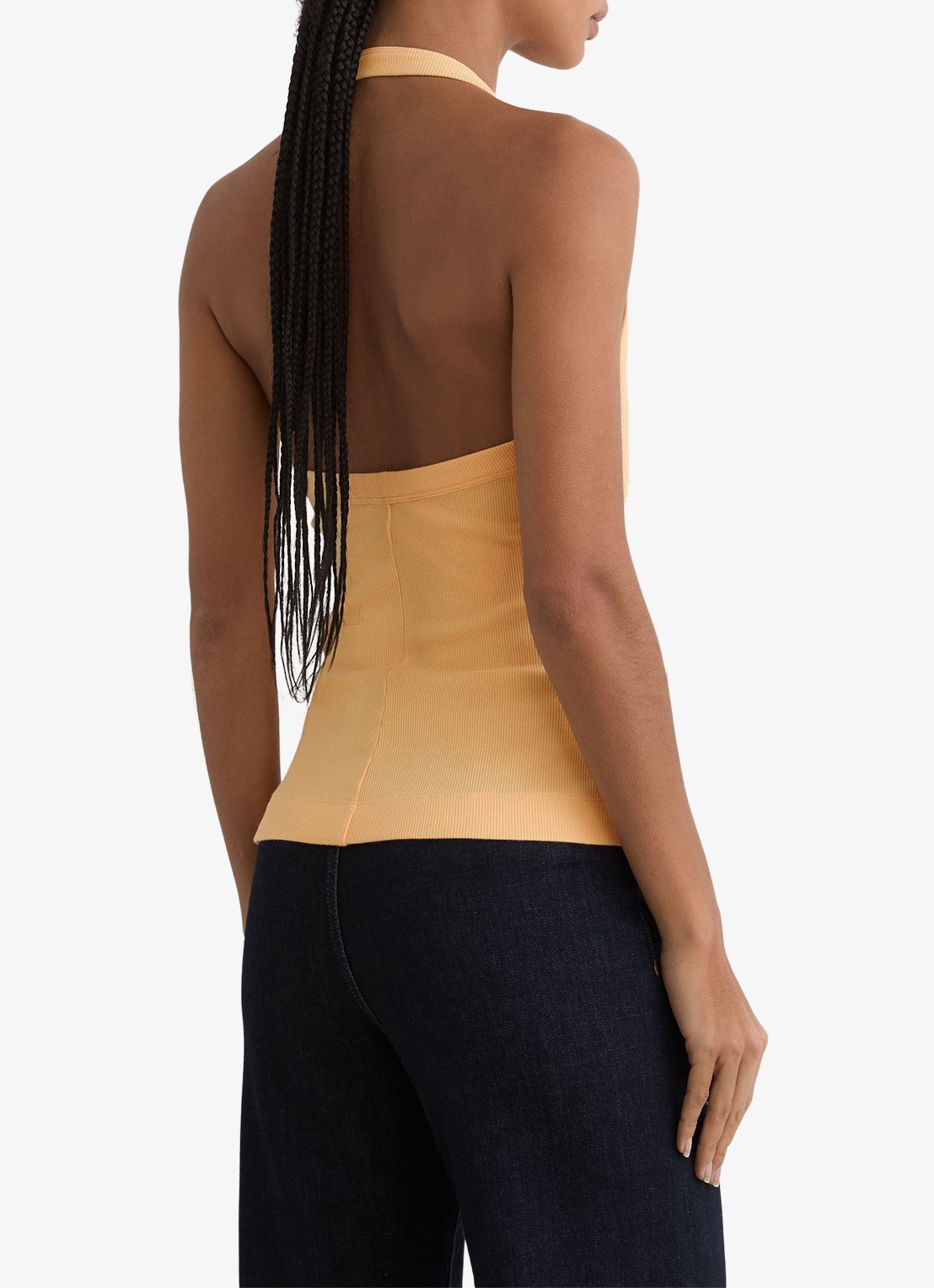 Reiss Nina top met ribstructuur - achterkant 7 orange