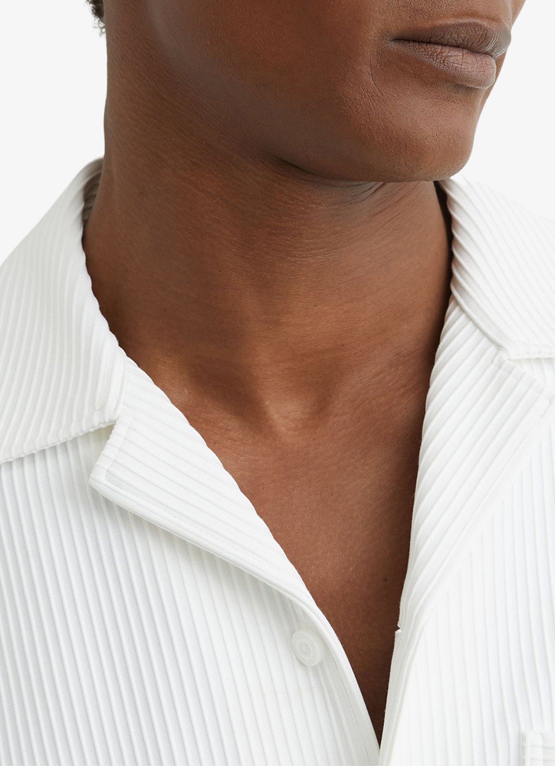 Reiss Odessa regular fit overhemd met structuur - detail 2 white / wit