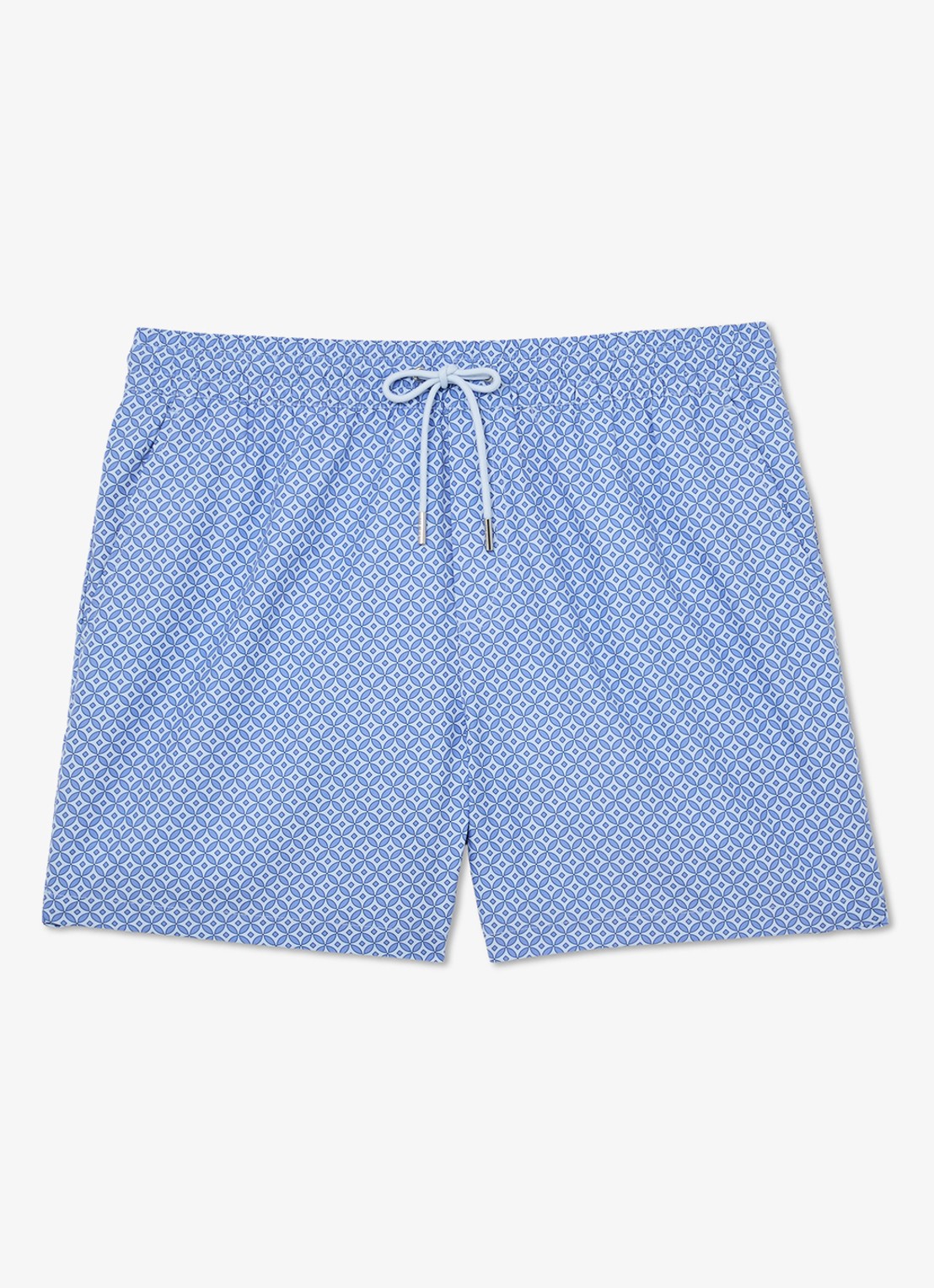 Reiss Orient zwemshort met grafische print  - voorkant blauw
