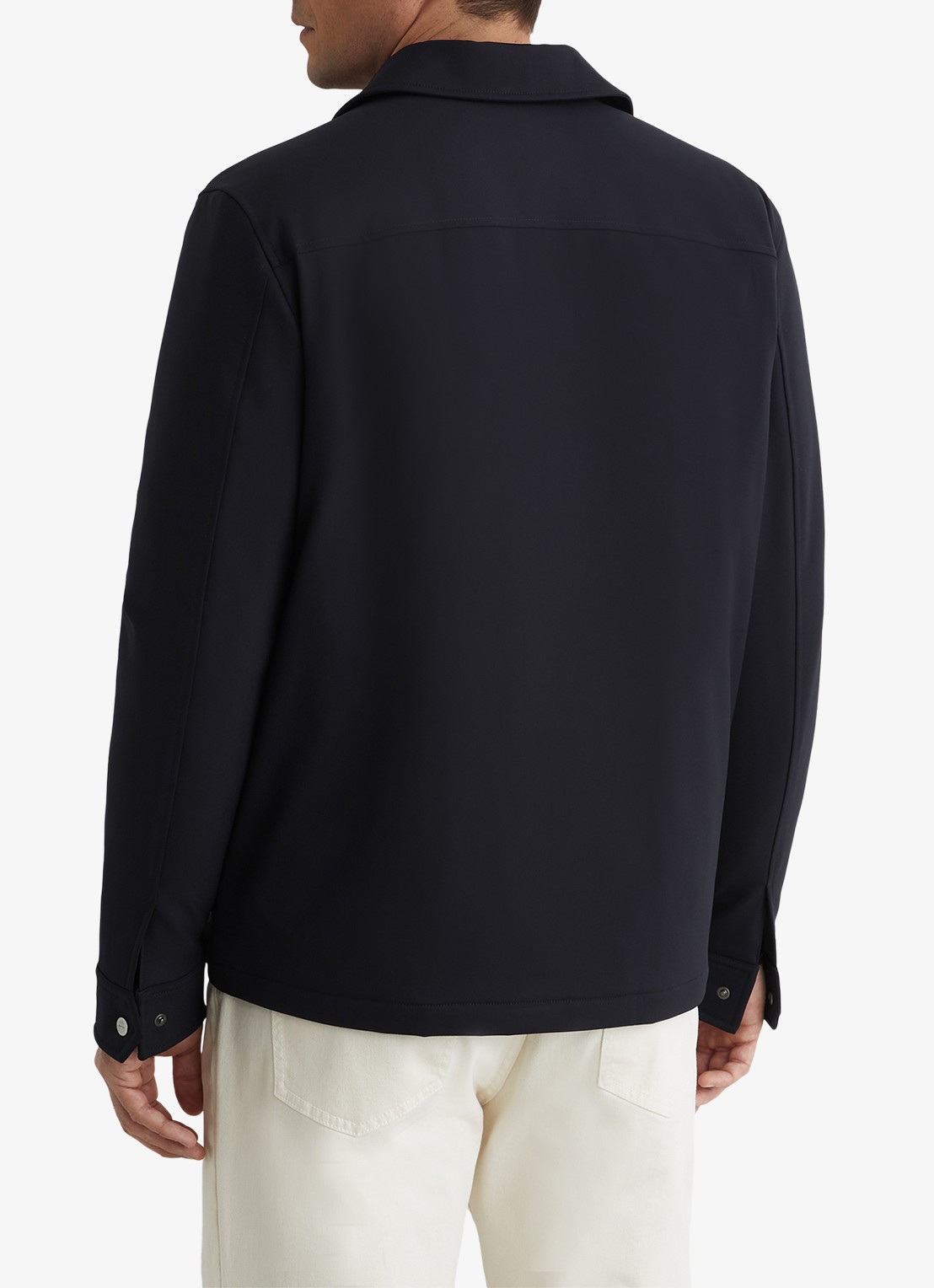 Reiss Oshei overshirt met borstzakken - achterkant 6 donkerblauw