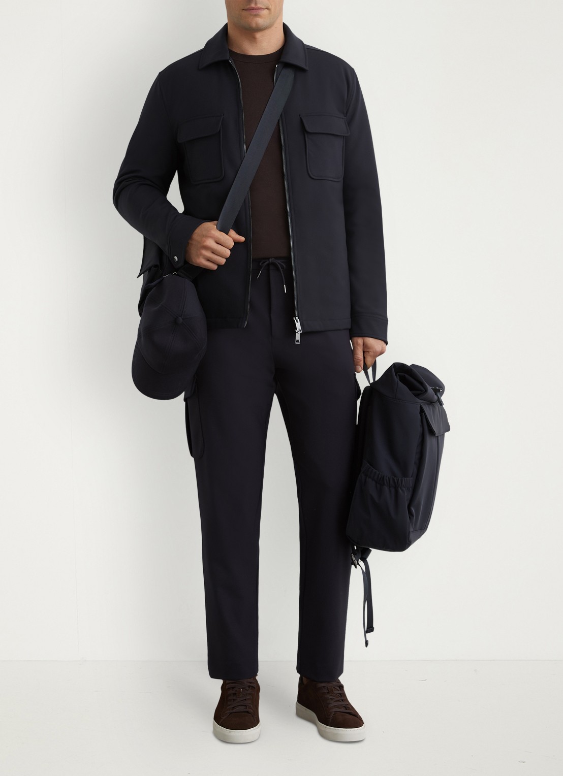Reiss Oshei overshirt met borstzakken - detail 3 donkerblauw