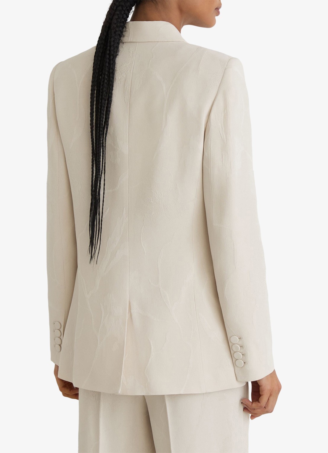 Reiss Ottie double-breasted blazer met klepzakken - achterkant 3 wit