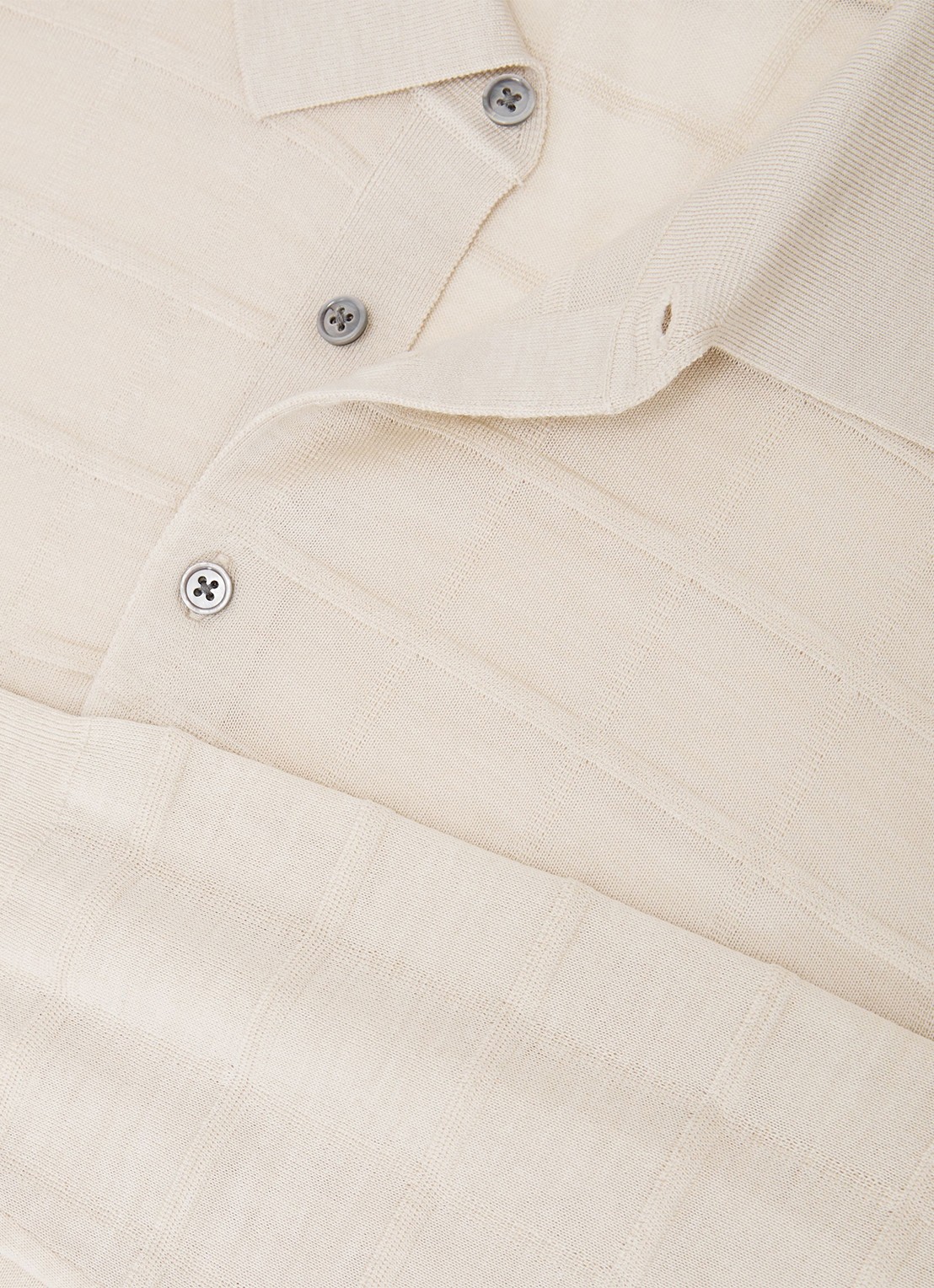 Reiss Pallas fijngebreide trui in wolblend met polokraag - detail 5 ecru / beige