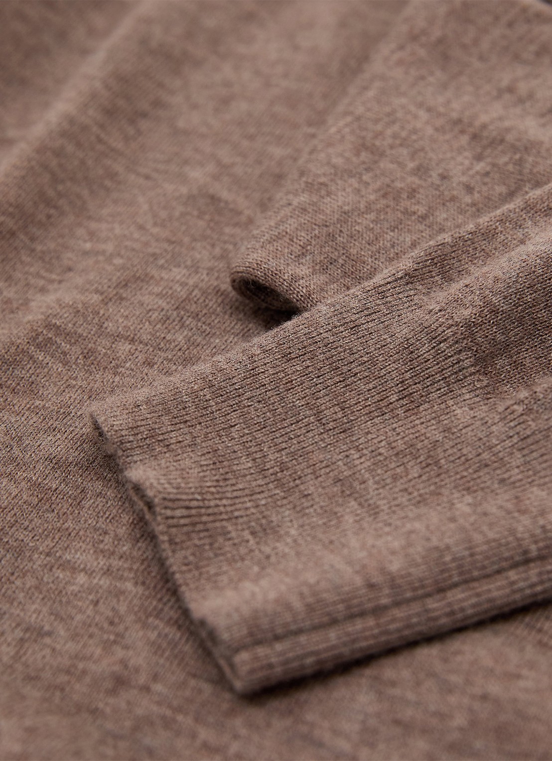 Reiss Paris fijngebreide pullover in merino wolblend - detail 4 zand