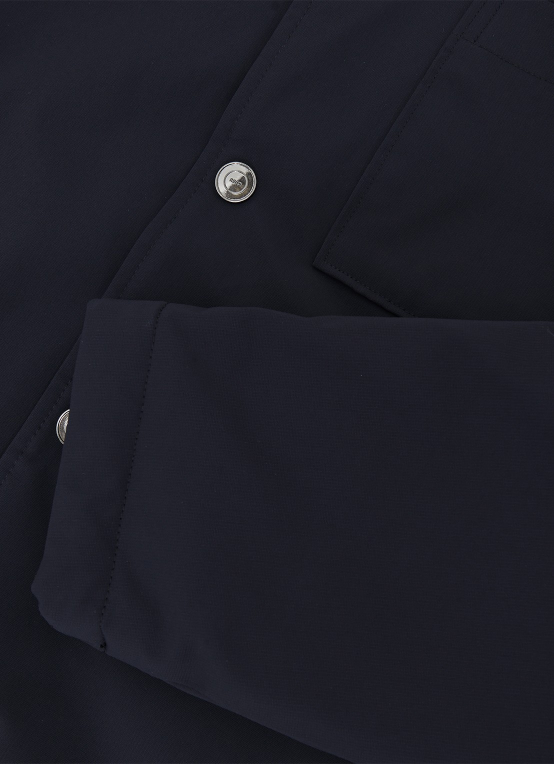 Reiss Parker gewatteerd regular fit overhemd met borstzak - detail 6 navy / blauw