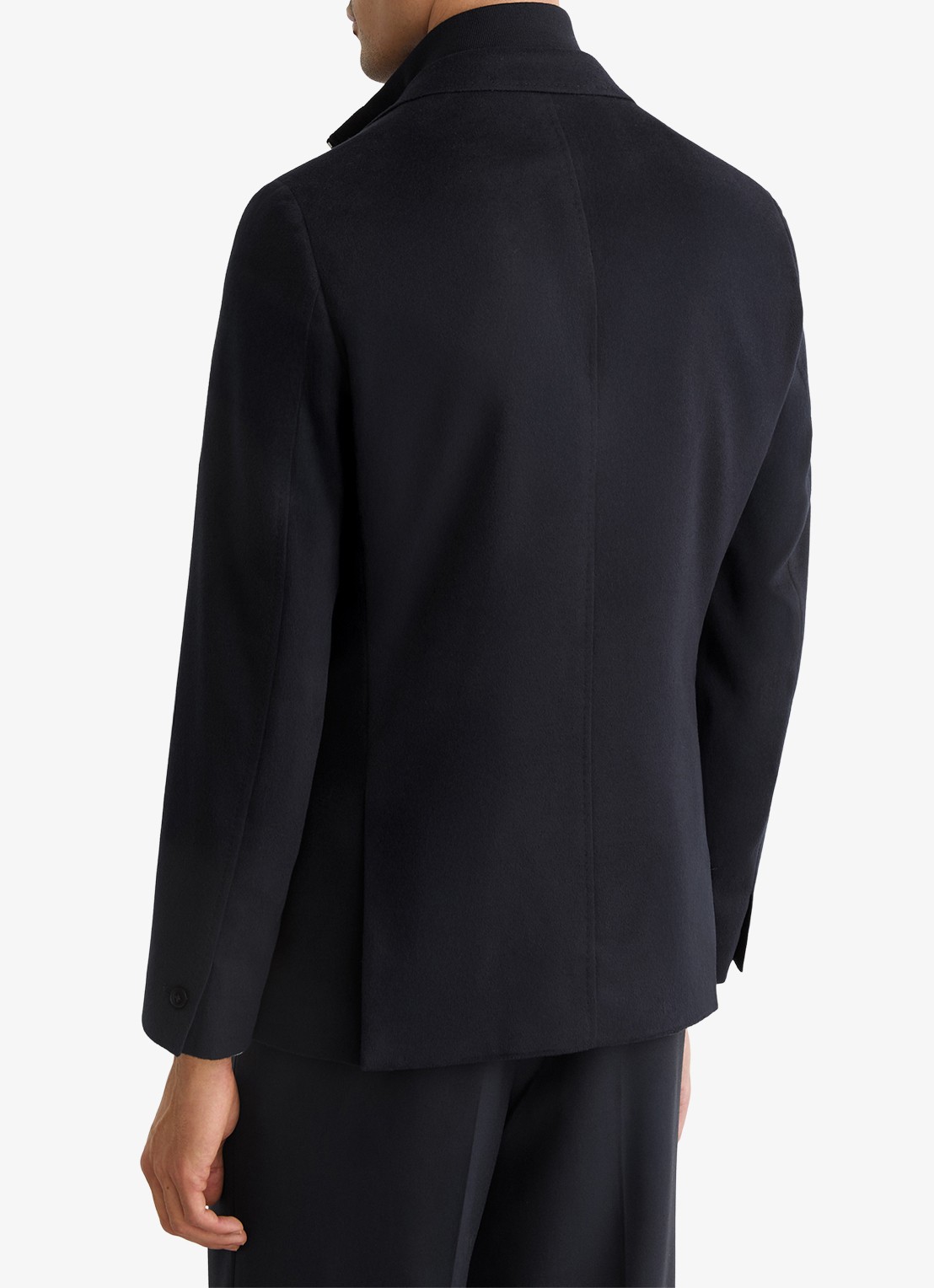Reiss Patch single breasted colbert in wolblend - achterkant donkerblauw
