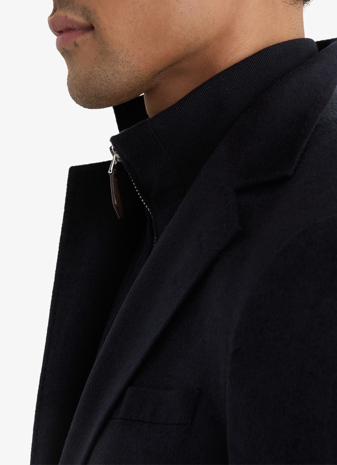 Reiss Patch single breasted colbert in wolblend - detail 3 donkerblauw