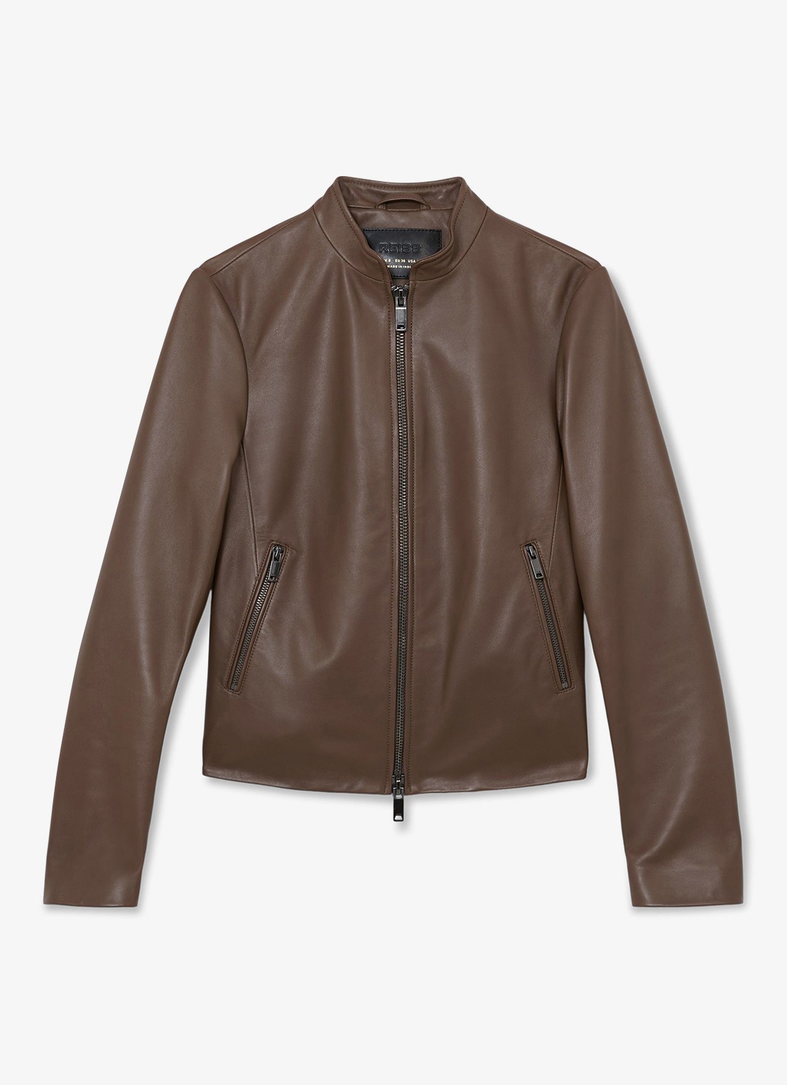 Reiss Petite Allie lerenjas van schapenleer - voorkant 5 beige