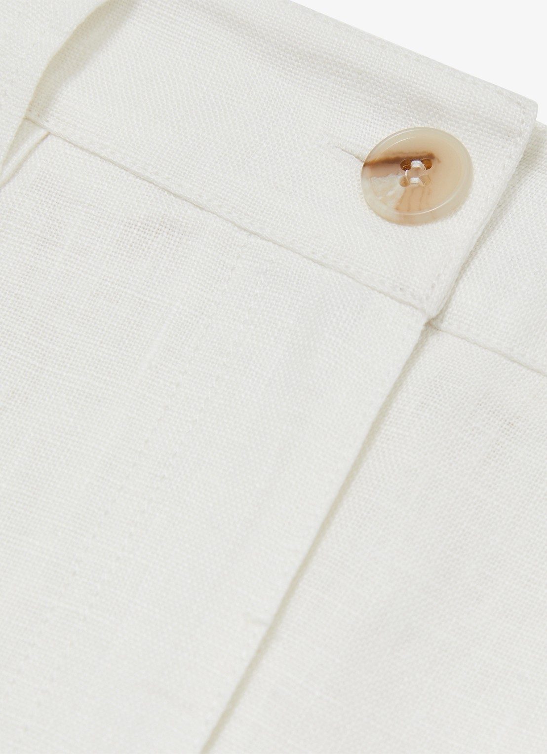 Reiss Petite Ashby high waist loose fit pantalon met steekzakken - detail 5 wit