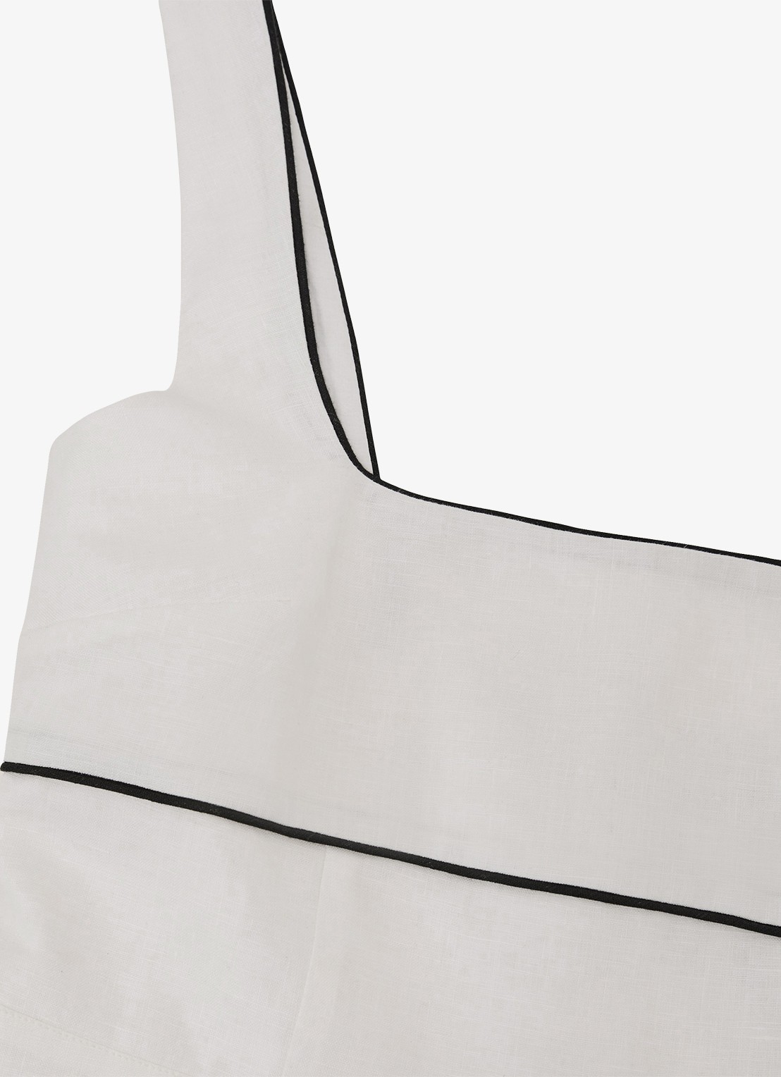 Reiss Petite Dorethea midi jurk van linnen - detail 6 wit