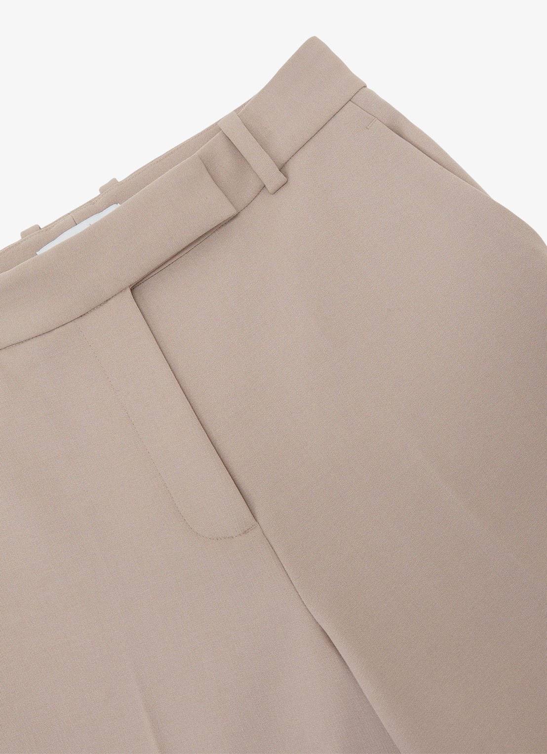 Reiss Petite Gabi high waist wide fit pantalon met steekzakken - detail 5 beige