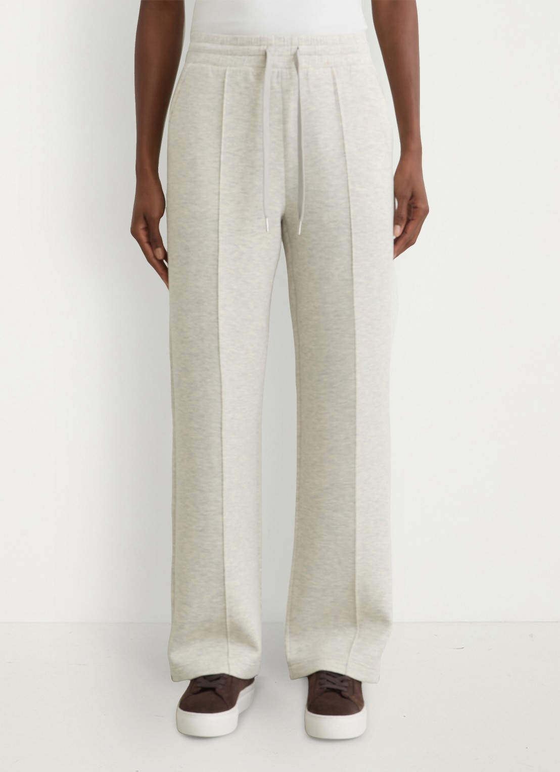 Reiss Petite high waist wide fit joggingbroek met trekkoord - detail 4 grijs