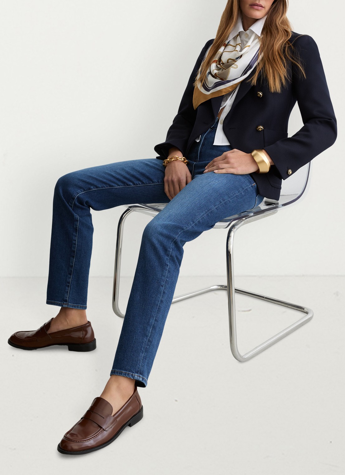 Reiss Petite Isabel high waist skinny fit jeans met medium wassing - detail 2 indigo