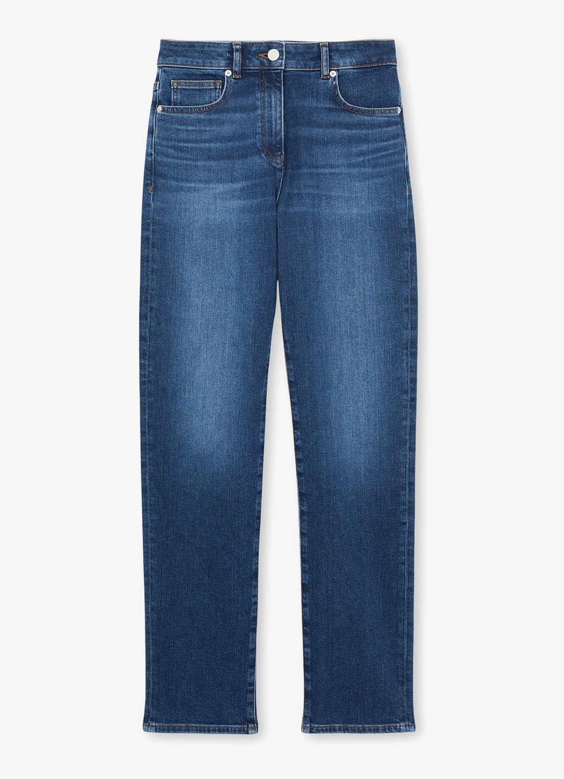 Reiss Petite Isabel high waist skinny fit jeans met medium wassing - voorkant 6 indigo