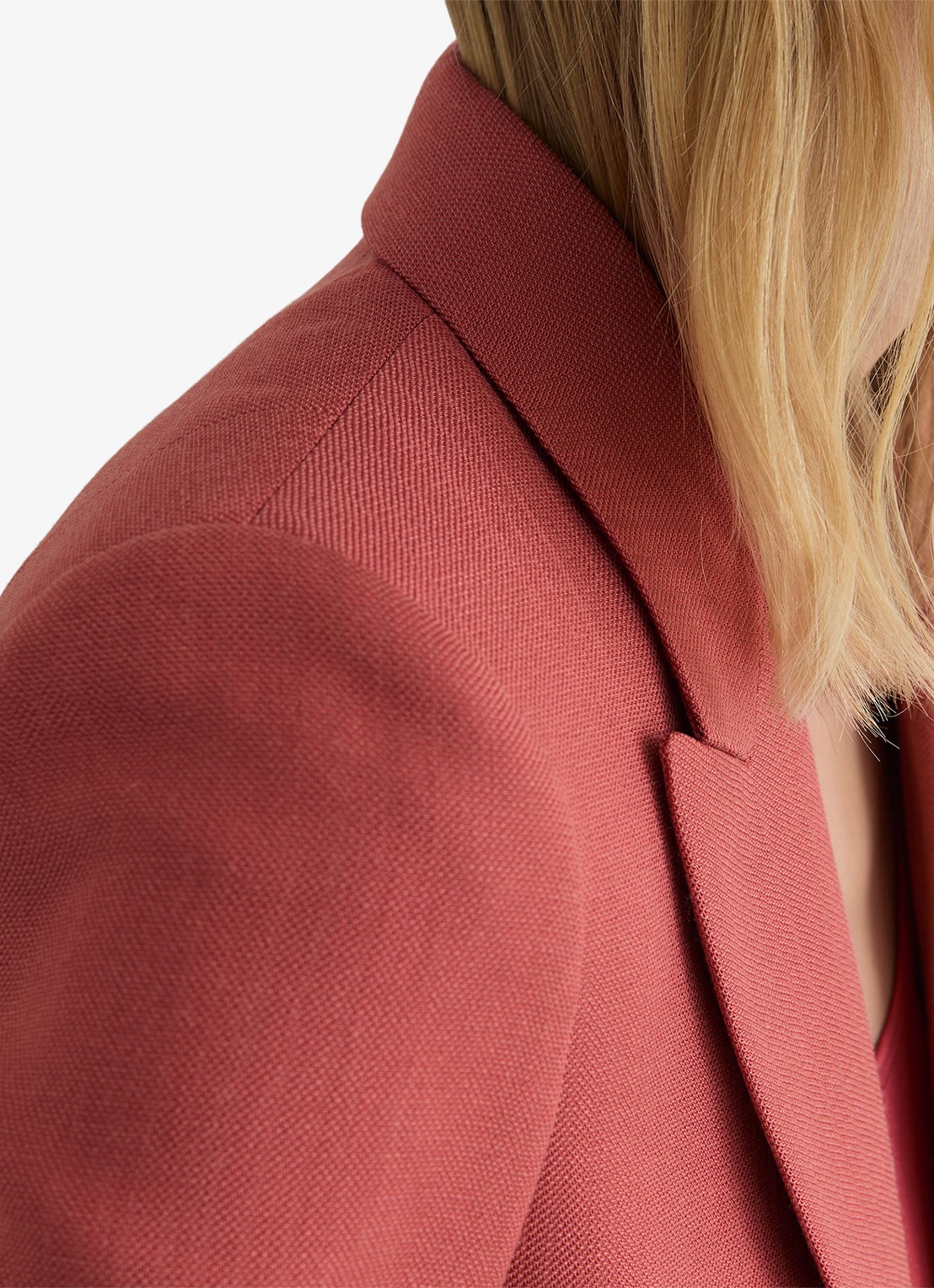 Reiss Petite Jules blazer met klepzakken - detail 4 donkerrood
