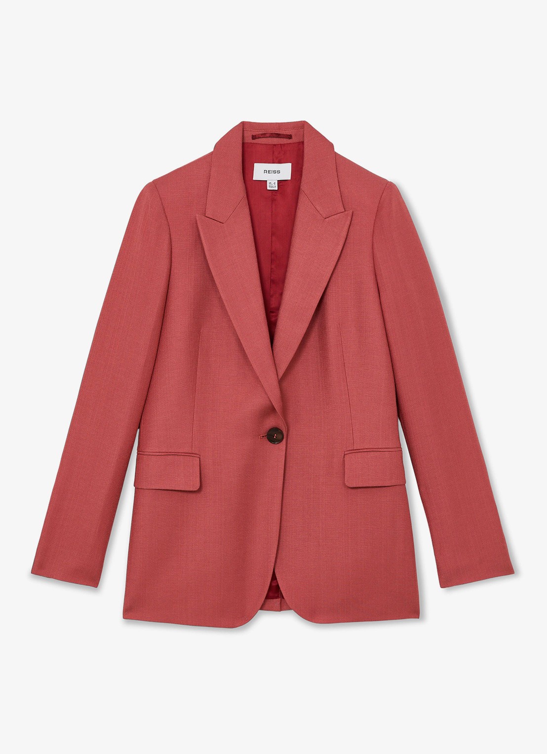Reiss Petite Jules blazer met klepzakken - voorkant 7 donkerrood