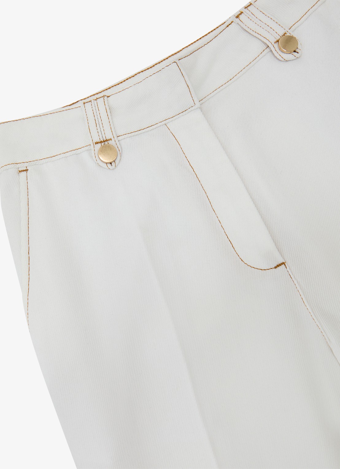 Reiss Petite Kaia high waist wide fit pantalon van lyocell - detail 7 wit