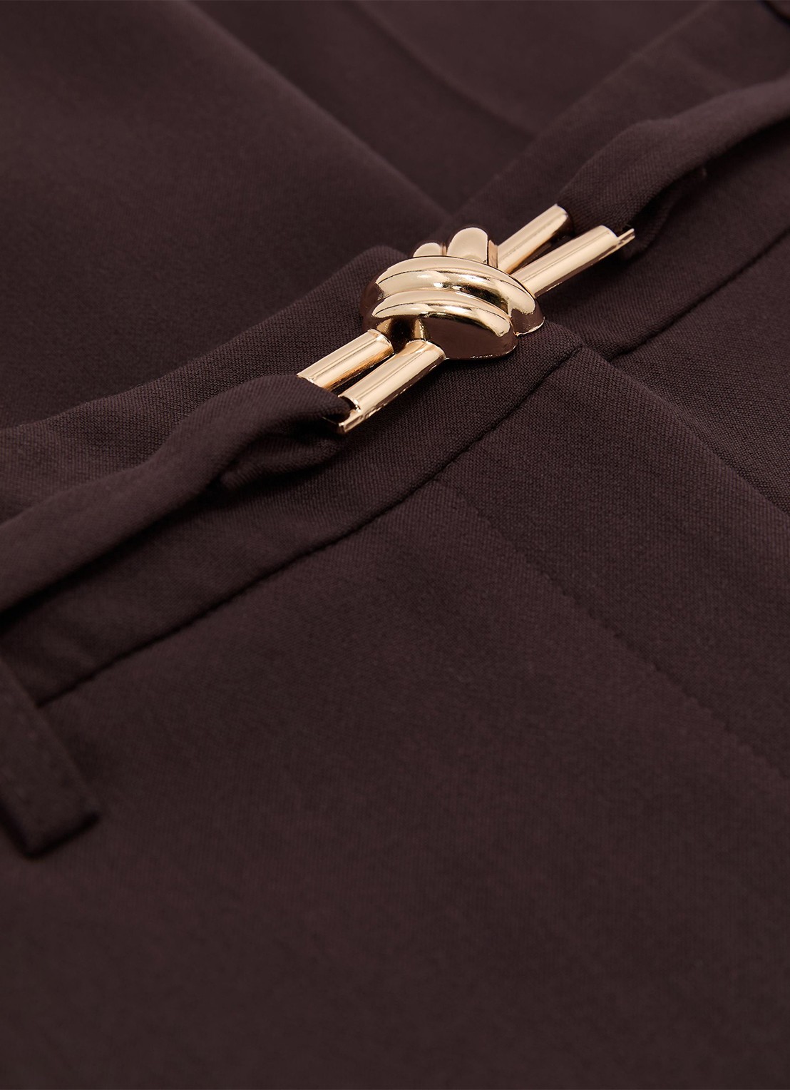 Reiss Petite Leona high waist flared pantalon met steekzakken - detail 6 bruin