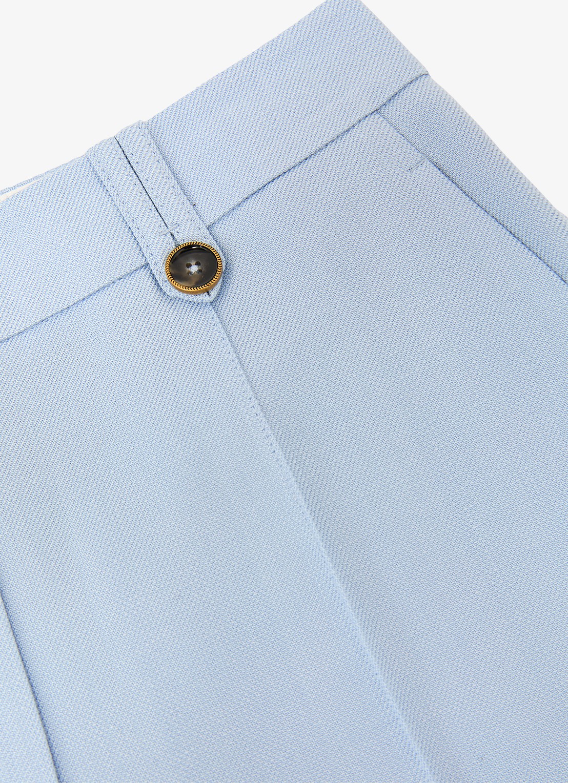 Reiss Petite Magda high waist wide fit pantalon met steekzakken - detail 7 lichtblauw