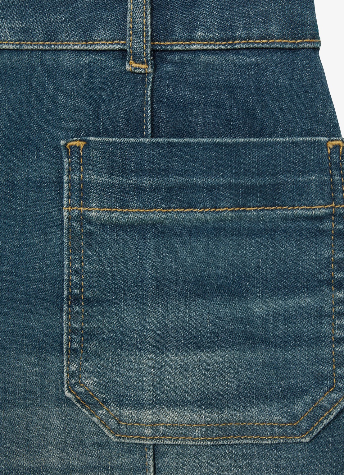 Reiss Petite Sakura high waist flared jeans met in lyocellblend - detail 4 donkerblauw