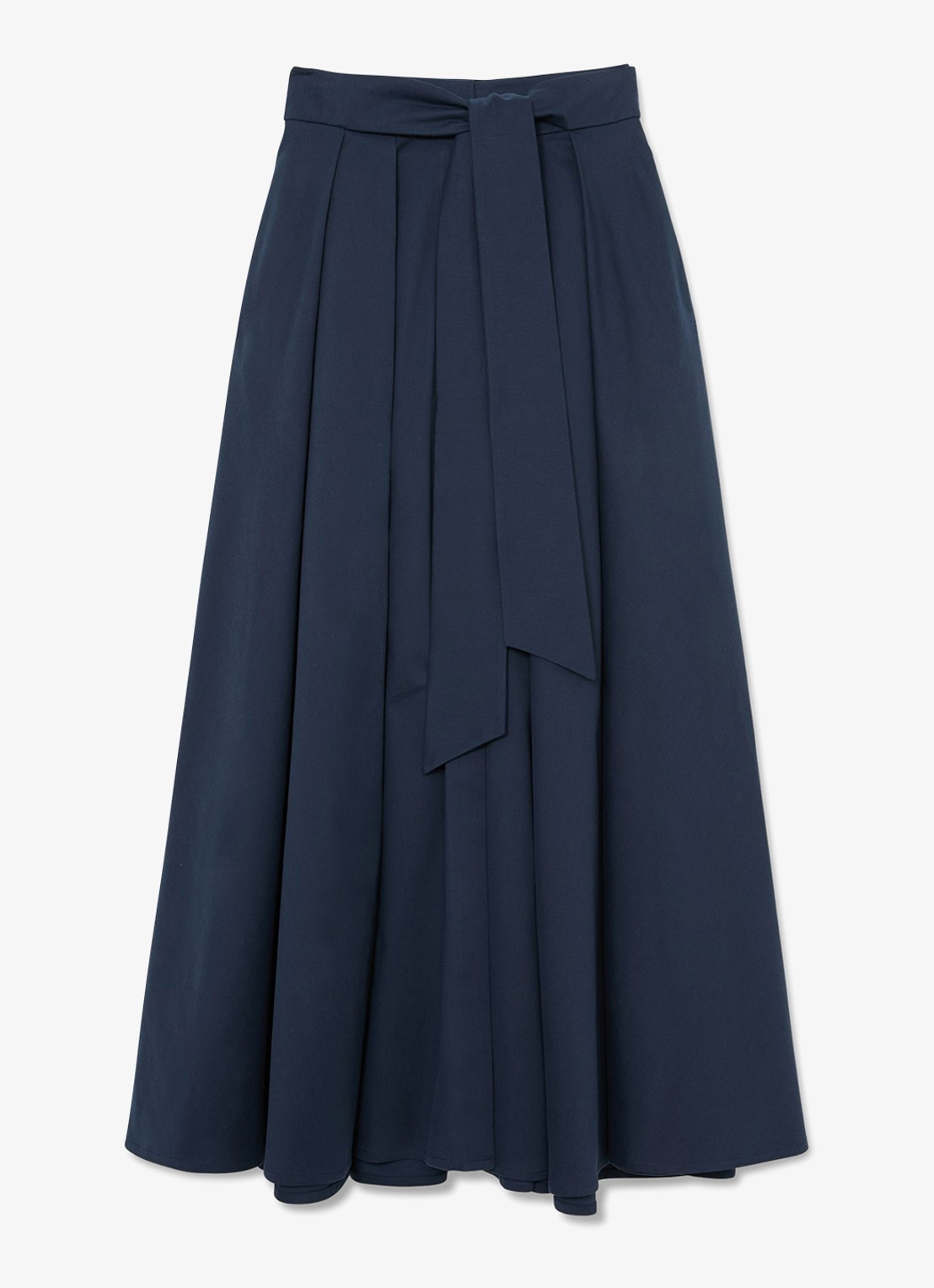 Reiss Petite Simone maxi rok met split - voorkant 5 donkerblauw