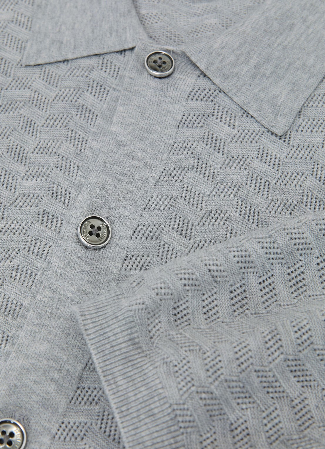 Reiss Phoenix overhemd met structuur - detail 6 soft grey / grijs
