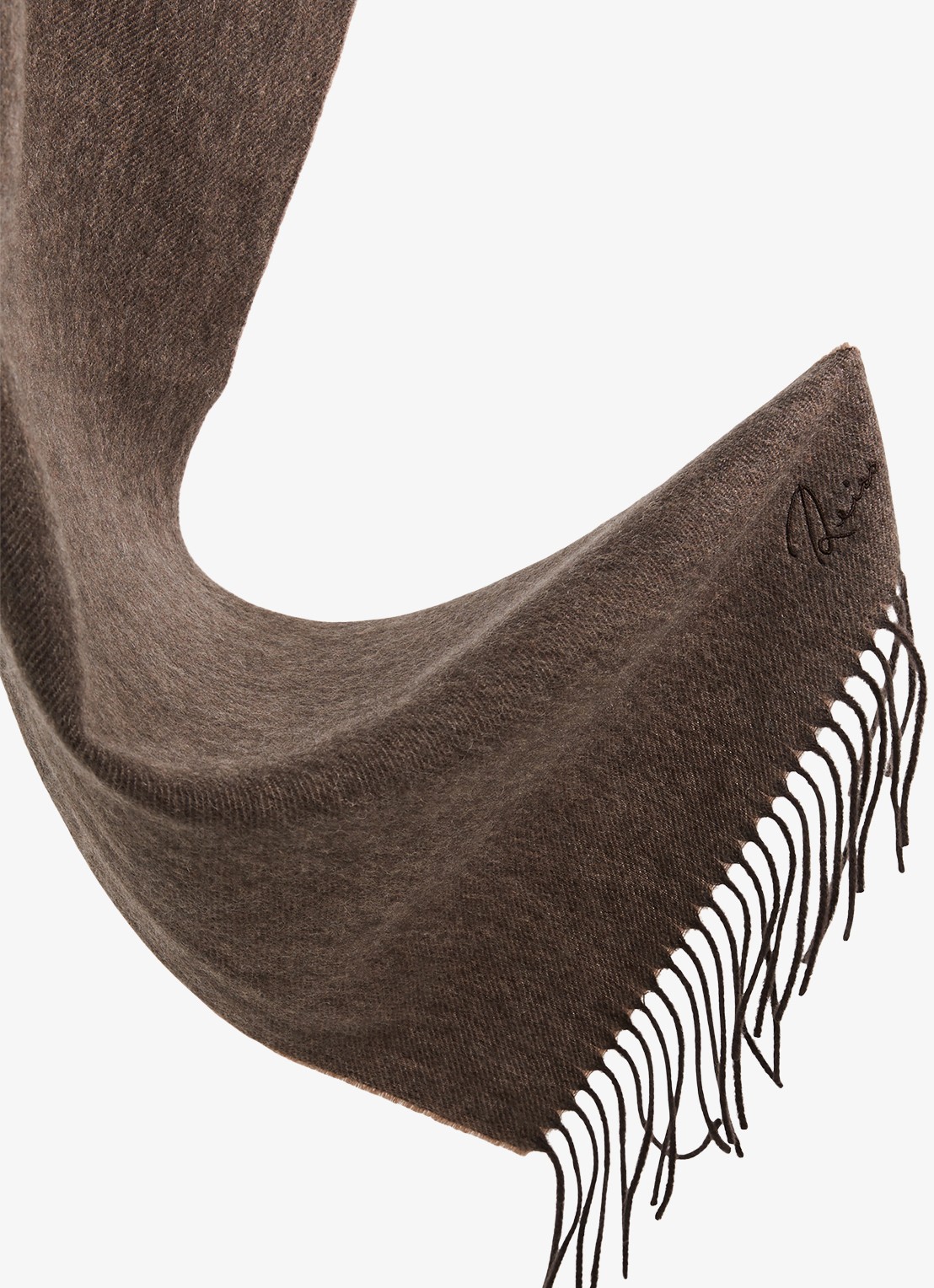 Reiss Picton sjaal in kasjmierblend 180 x 31 cm - detail 3 bruin