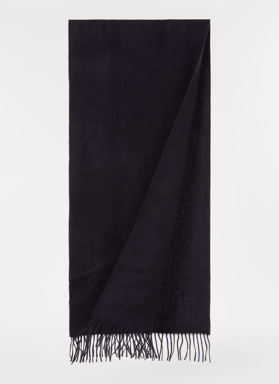 Reiss Picton sjaal in kasjmierblend 185 x 45 cm - detail 2 donkerblauw