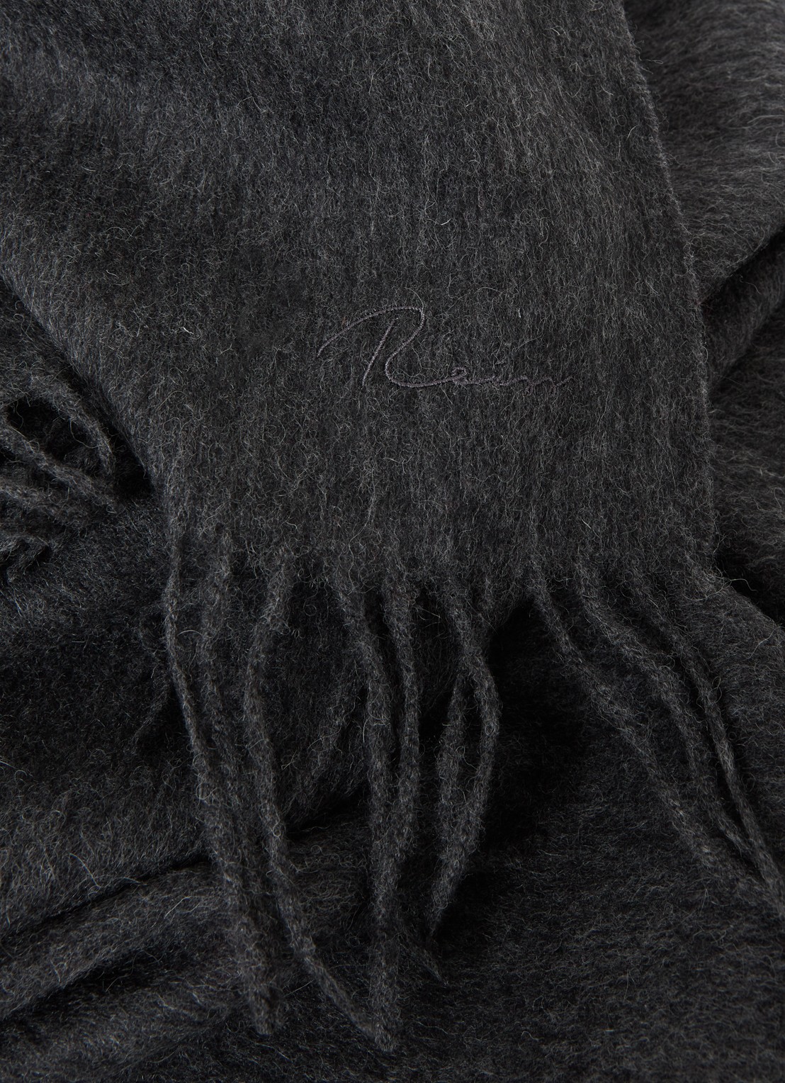 Reiss Picton sjaal in kasjmierblend 185 x 45 cm - detail steenrood