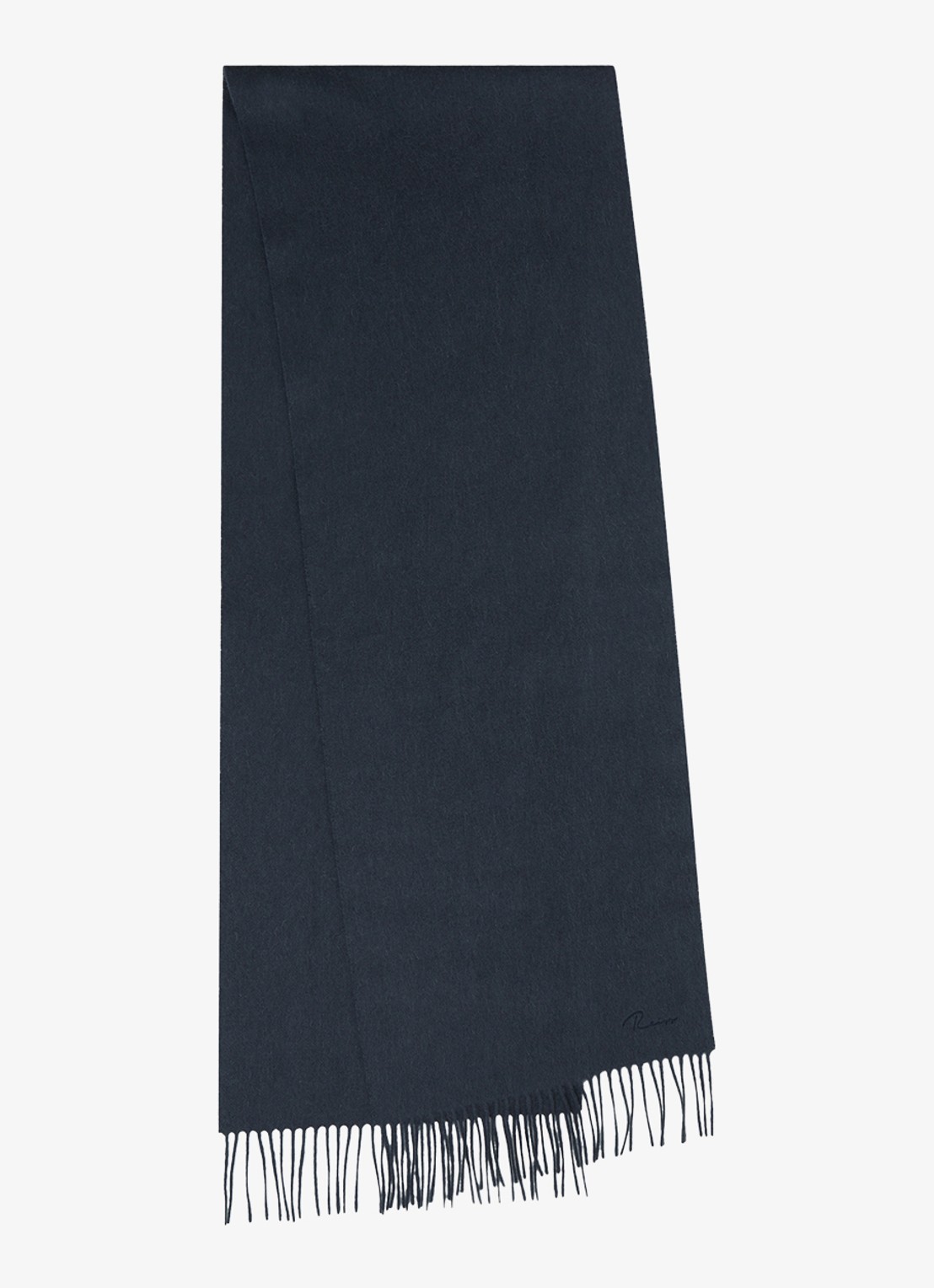Reiss Picton sjaal in kasjmierblend met franjes 190 x 30 cm - detail 3 petrol