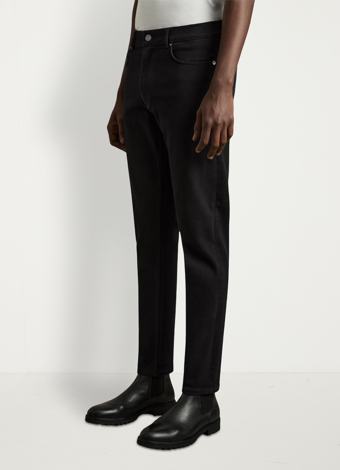 Reiss Picton slim fit jeans met steekzakken - detail 2 zwart