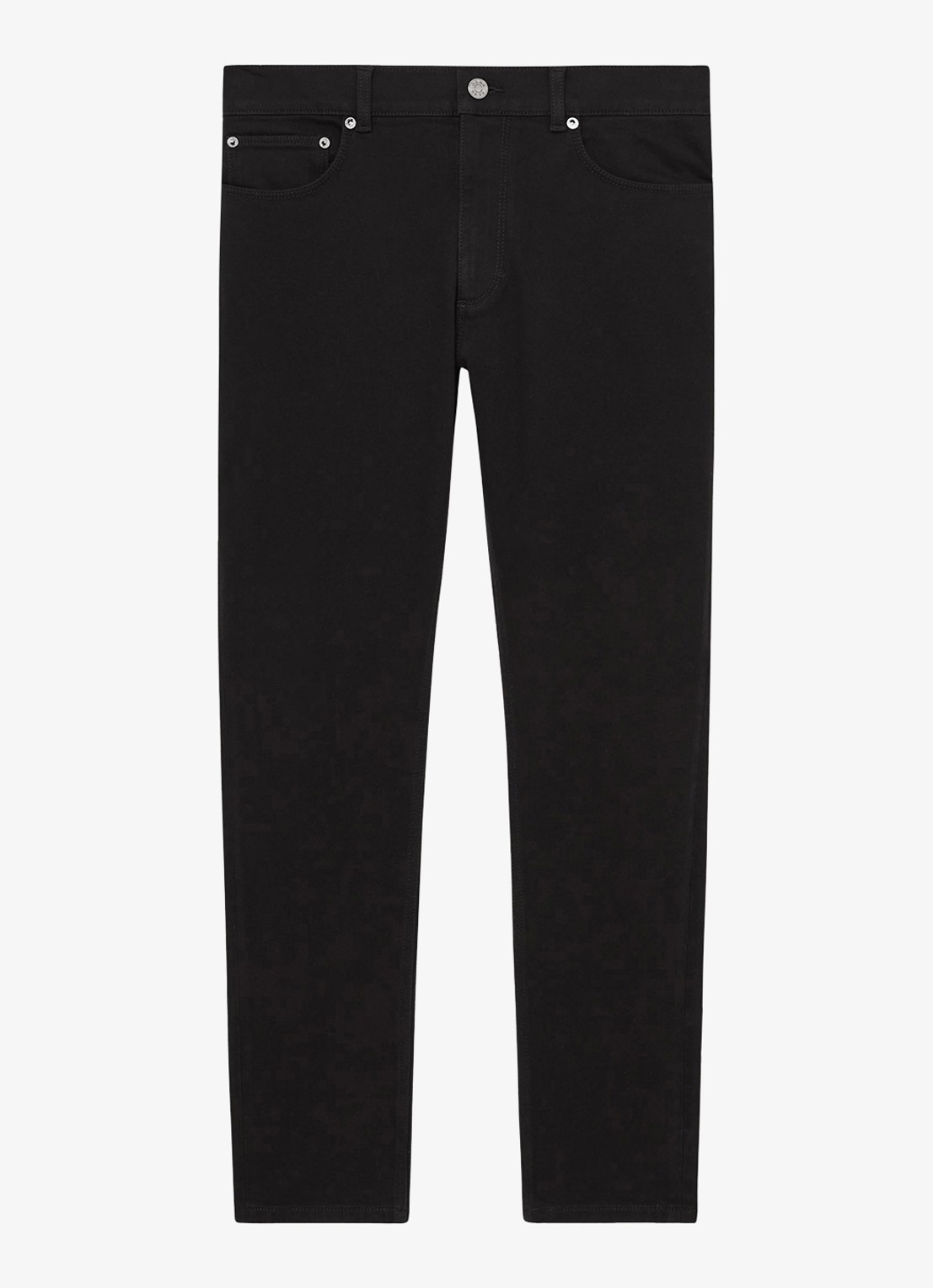 Reiss Picton slim fit jeans met steekzakken - voorkant 4 zwart