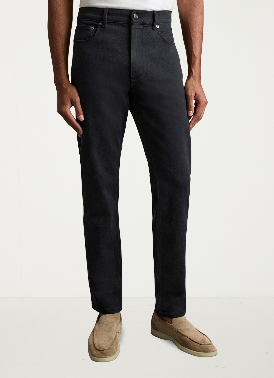 Reiss Picton slim fit jeans met steekzakken - detail 3 donkerblauw