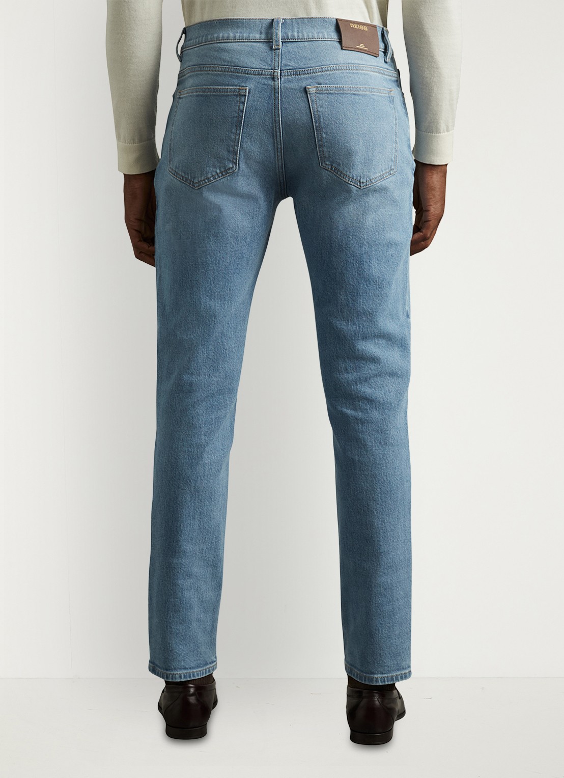 Reiss Picton slim fit jeans met stretch - achterkant indigo