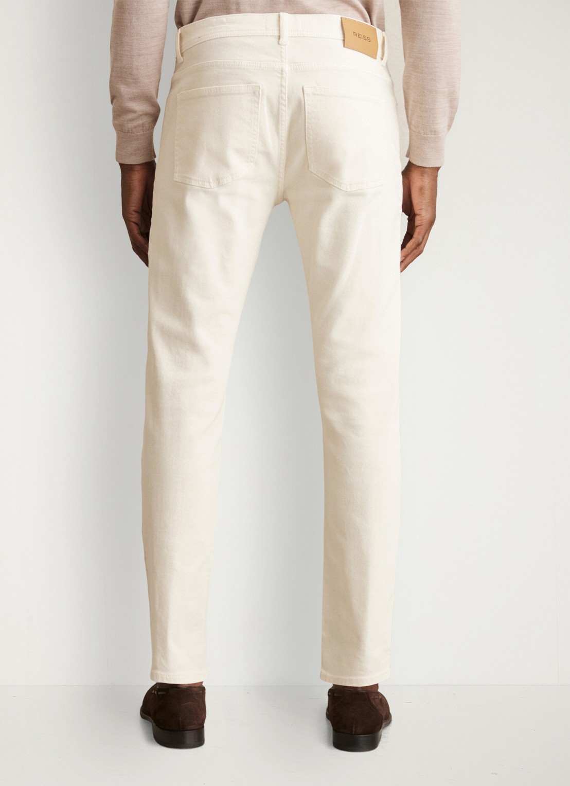 Reiss Picton slim fit jeans met stretch - achterkant 7 wit