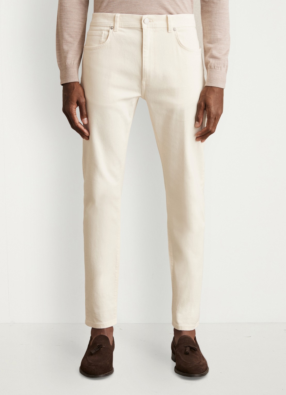 Reiss Picton slim fit jeans met stretch - detail wit
