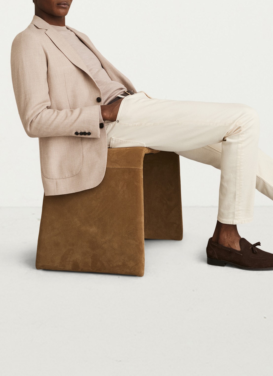 Reiss Picton slim fit jeans met stretch - detail 3 wit