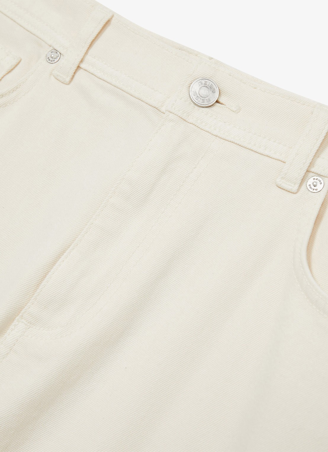 Reiss Picton slim fit jeans met stretch - detail 4 wit