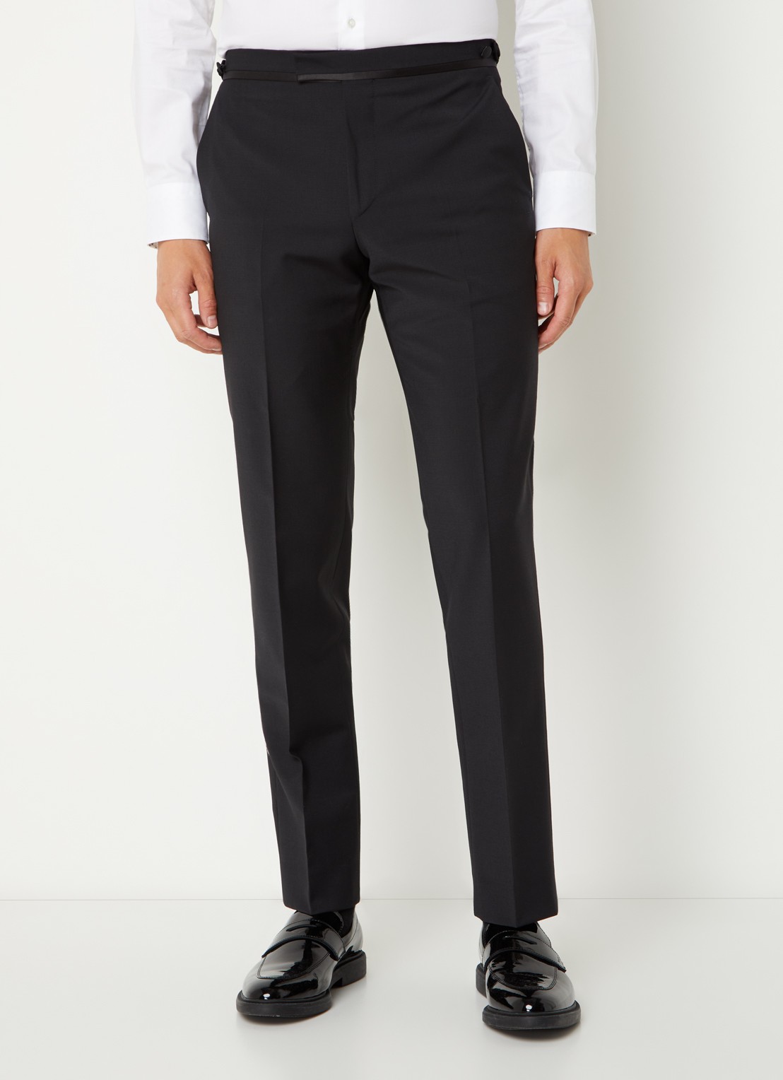 Reiss Poker slim fit pantalon met steekzakken - detail 4 zwart