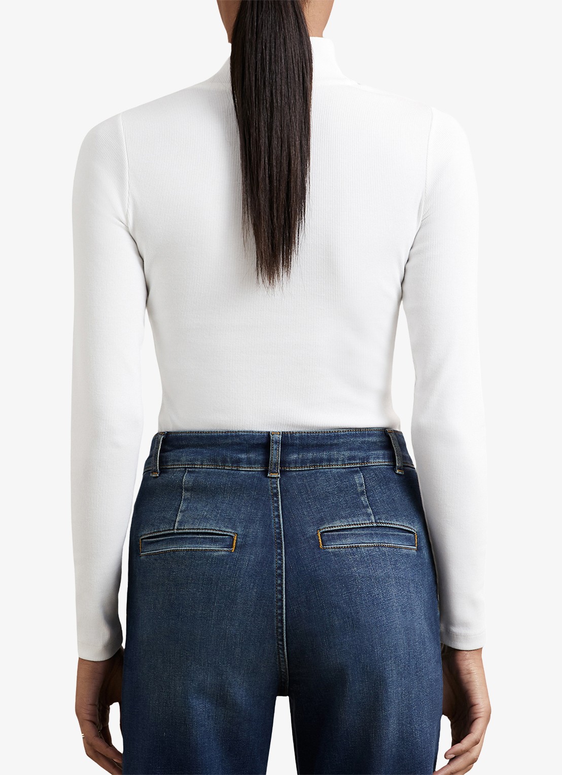 Reiss Polly longsleeve met stretch - achterkant 2 wit