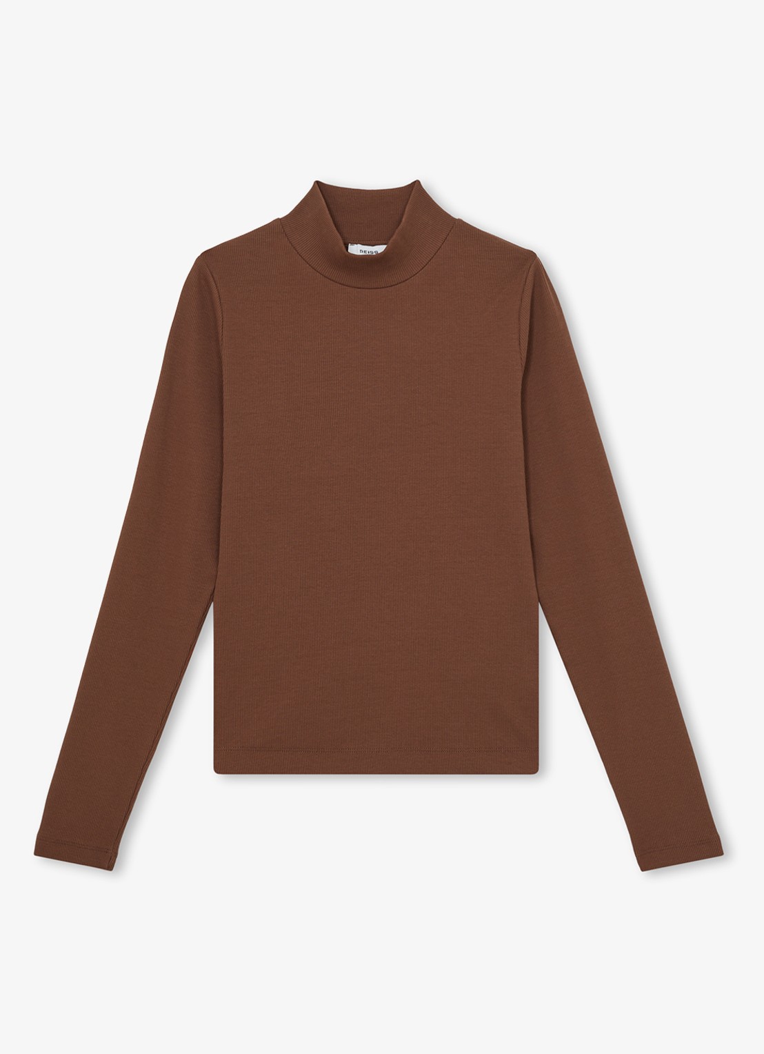 Reiss Polly longsleeve met stretch - voorkant 5 camel