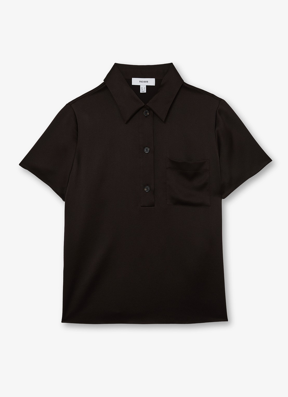 Reiss Polly tuniek van zijde - voorkant 5 bruin