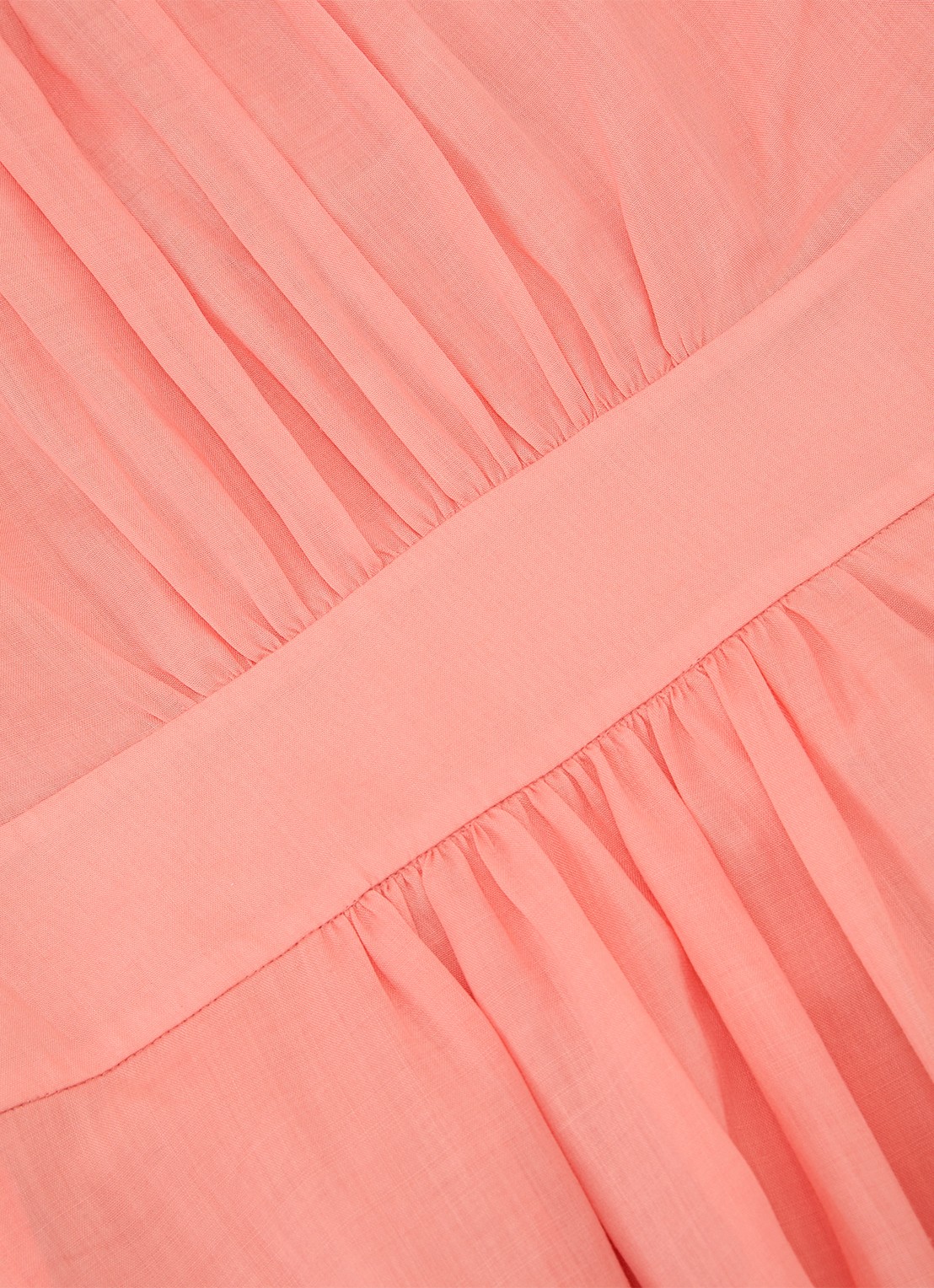 Reiss Poppy midi jurk met V-hals - detail 4 oudroze