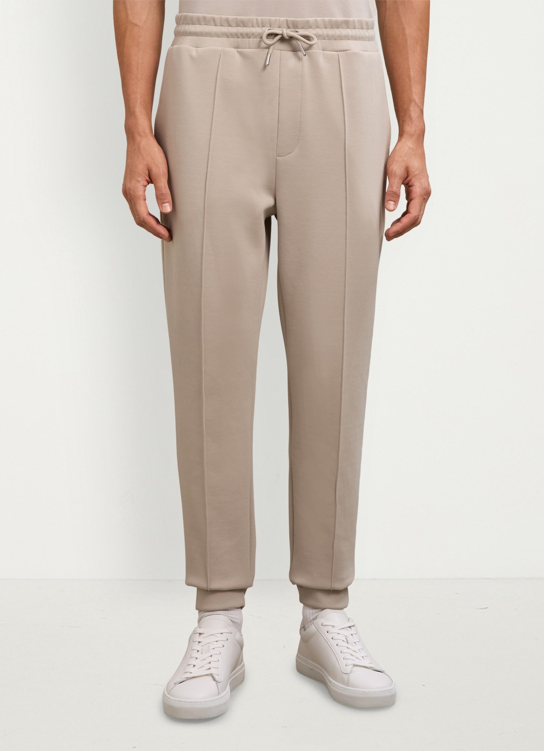 Reiss Premier Premium tapered fit joggingsbroek met steekzakken - detail 2 beige