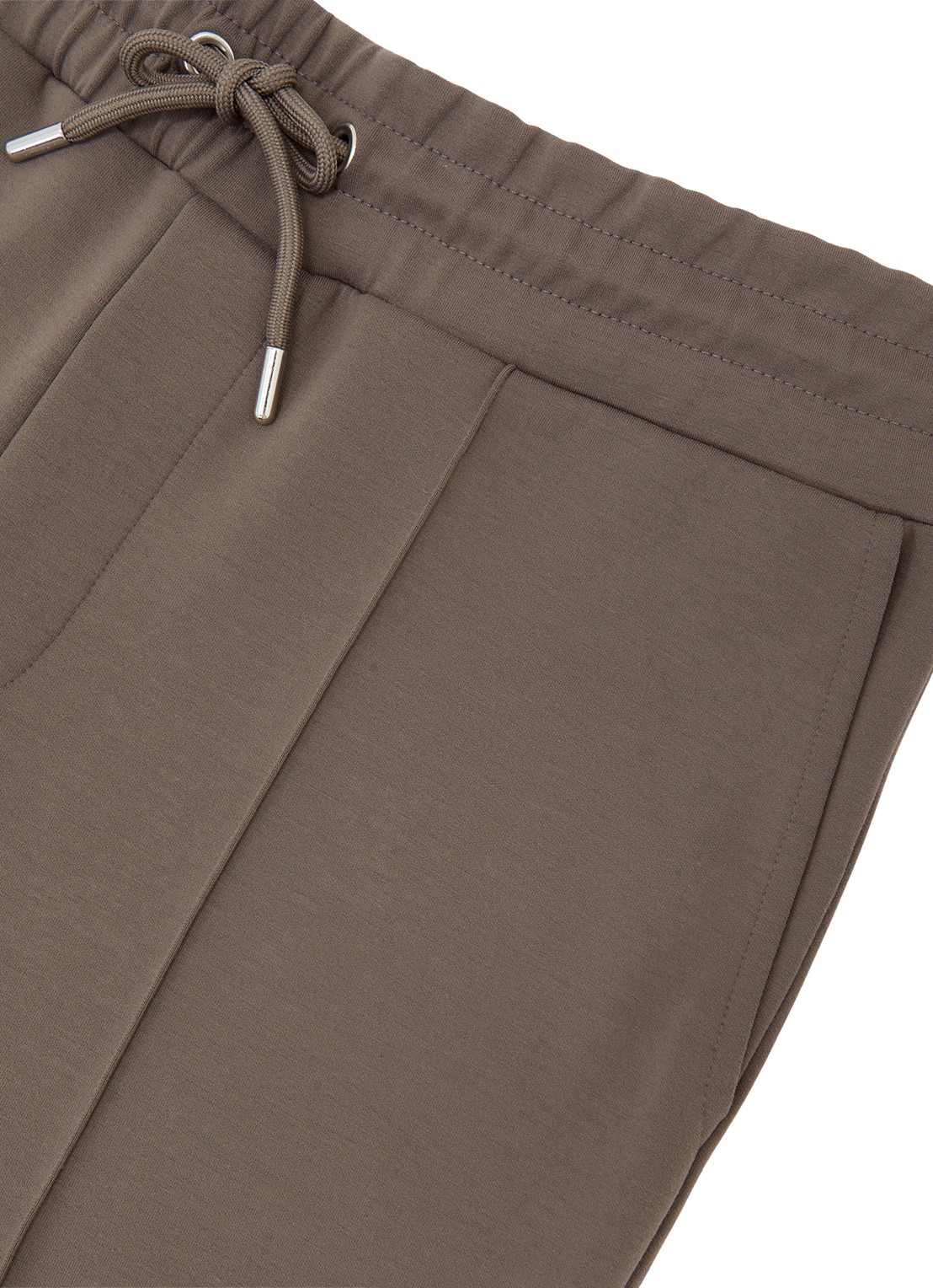 Reiss Premier Premium tapered fit joggingsbroek met steekzakken - detail 5 lichtbruin